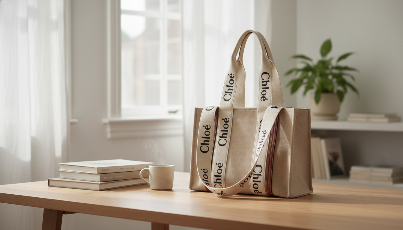 Chloé Canvas Woody Bag: Structured, Polished Everyday