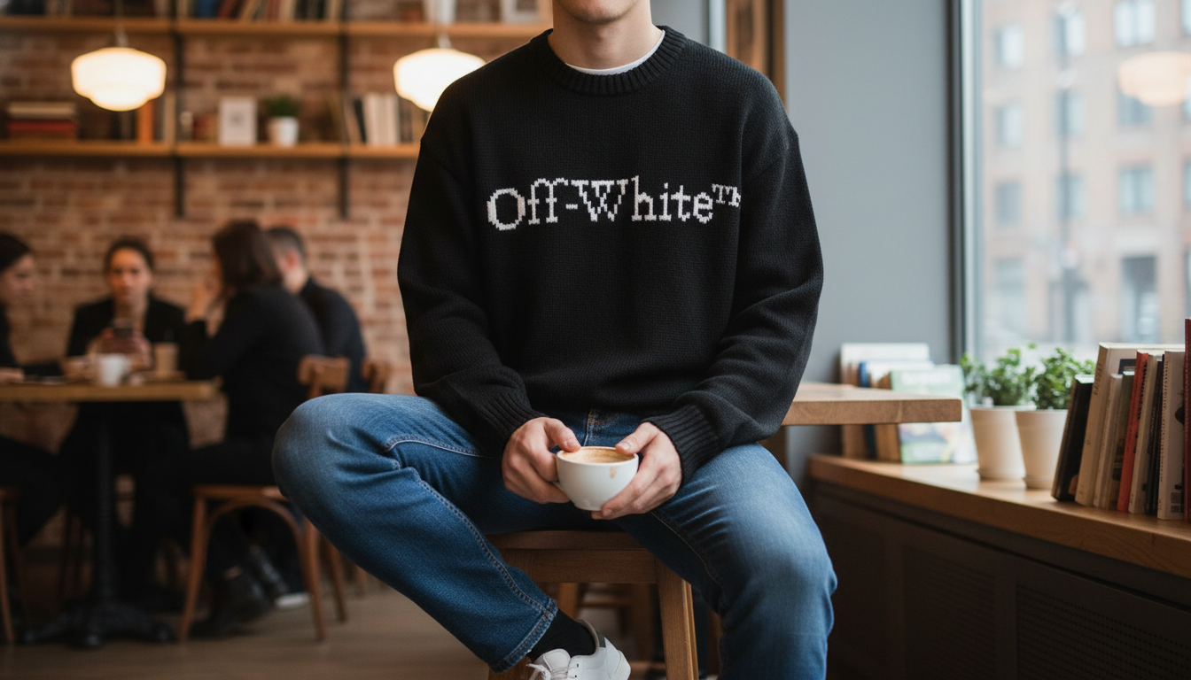 Off-White Cotton Crewneck: Iconic Monogram Style Guide