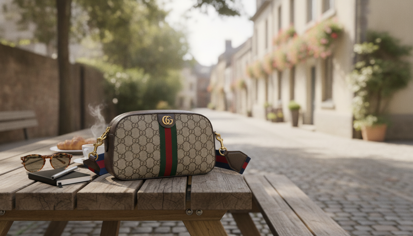 Gucci GG Supreme Compact Shoulder Bag: Adjustable Strap